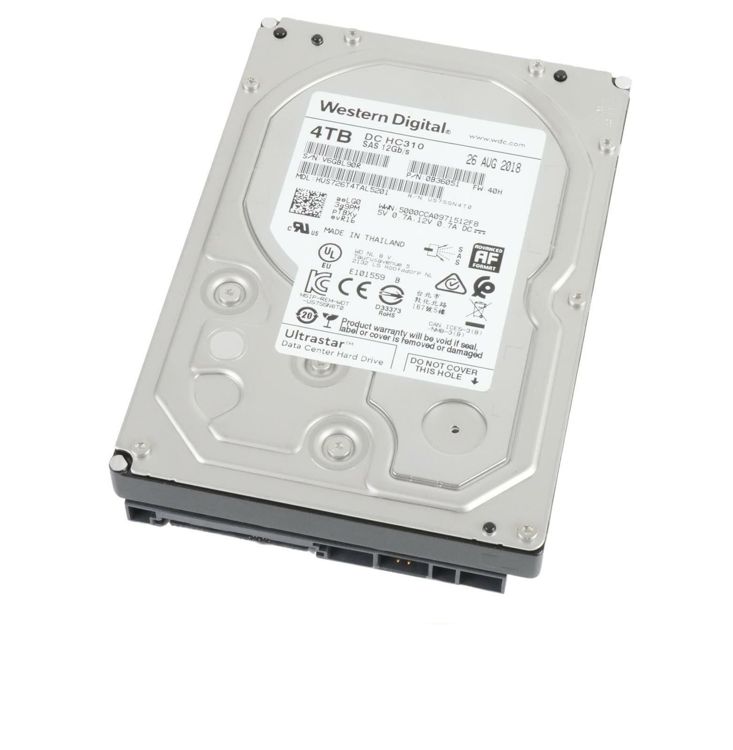 NEW WD Ultrastar DC HC310 4TB 7.2K 3.5" SAS 12G 512e HDD HUS726T4TAL5201 0B36051