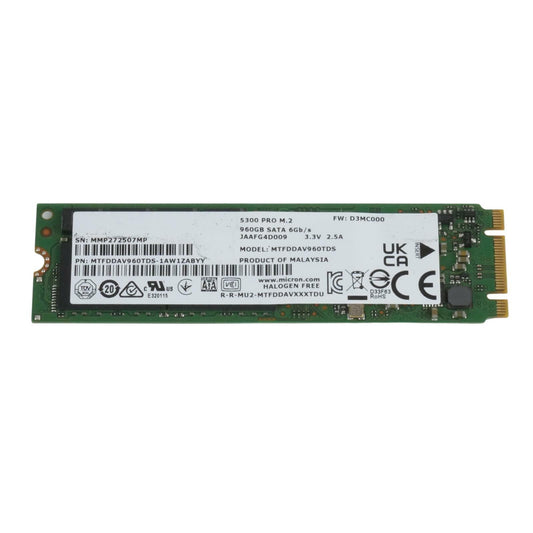 Micron 5300 PRO 960GB M.2 2280 SATA 6Gb/s TLC SSD MTFDDAV960TDS-1AW1ZABYY