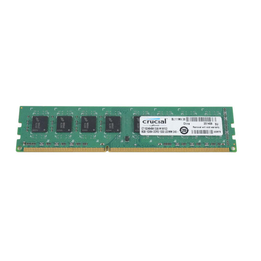 Crucial 8GB 2Rx8 DDR3-1333 PC3-10600U non-ECC Desktop RAM CT102464BA1339.M16FED