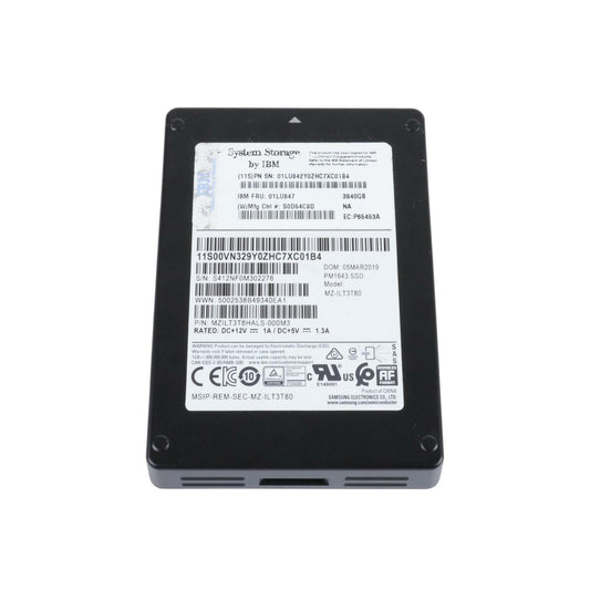 IBM 01LU847 Samsung PM1643 3.84TB 2.5" SFF RI SSD SAS 12Gb/s Solid State Drive