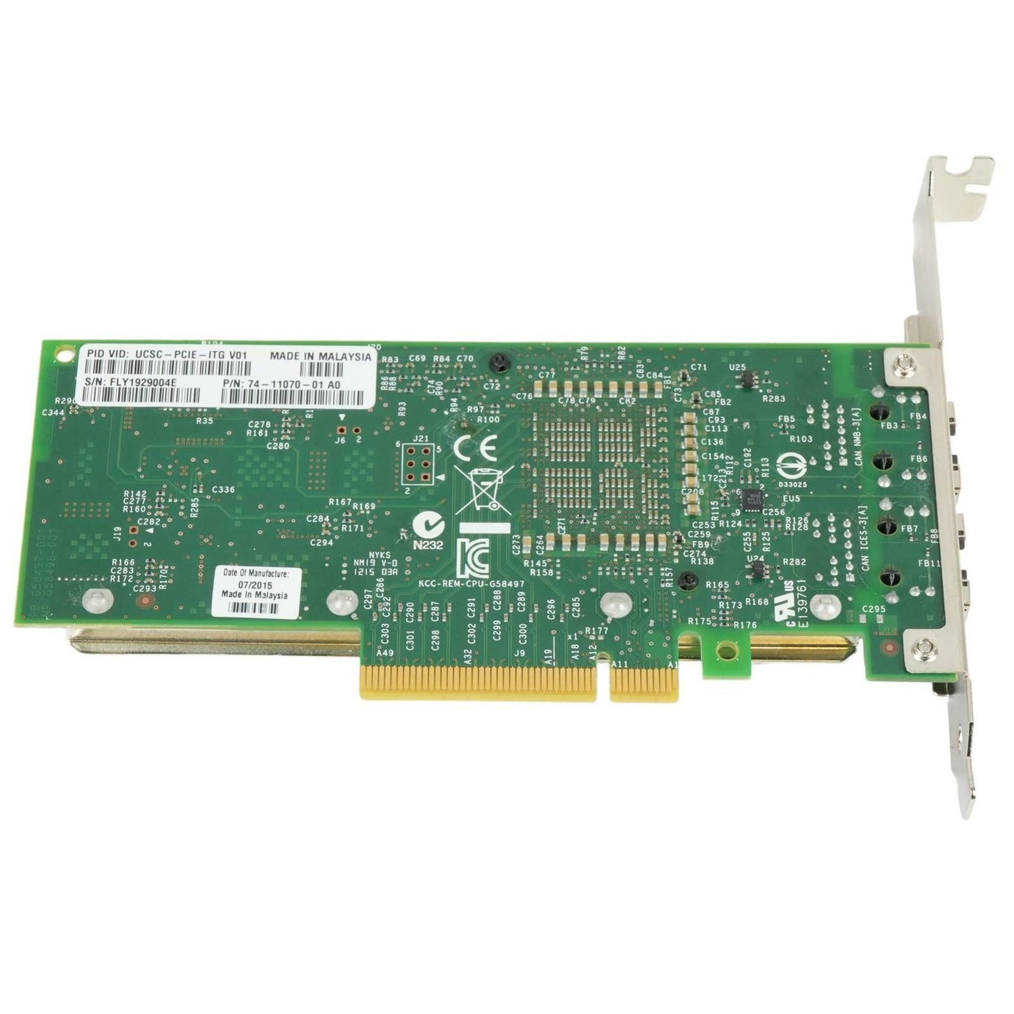 Cisco UCSC-PCIE-ITG 74-11070-01 Intel X540-T2 10GbE 2-Port PCIe 2.1 x8 NIC LFF