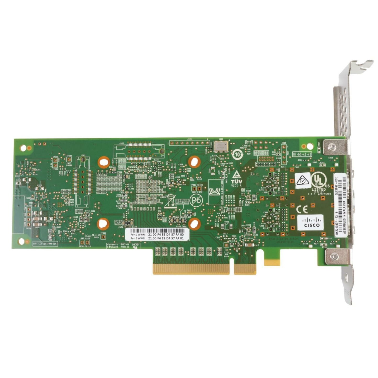 Cisco UCSC-PCIE-QD16GF QLE2692 16Gb/s 2-Port SFP+ Fibre Channel PCIe 3.0 x8 HBA