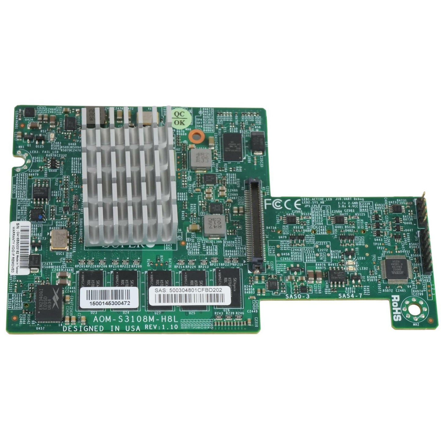 Supermicro AOM-S3108M-H8L 12Gb/s 8-Port SAS3 Internal RAID Mezzanine Card