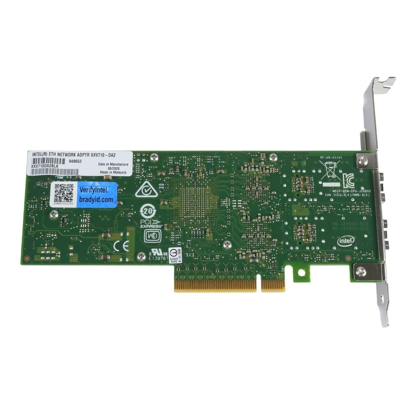 Intel XXV710DA2BLK 2-Port SFP28 10/25GbE PCIe 3.0 x8 Ethernet NIC