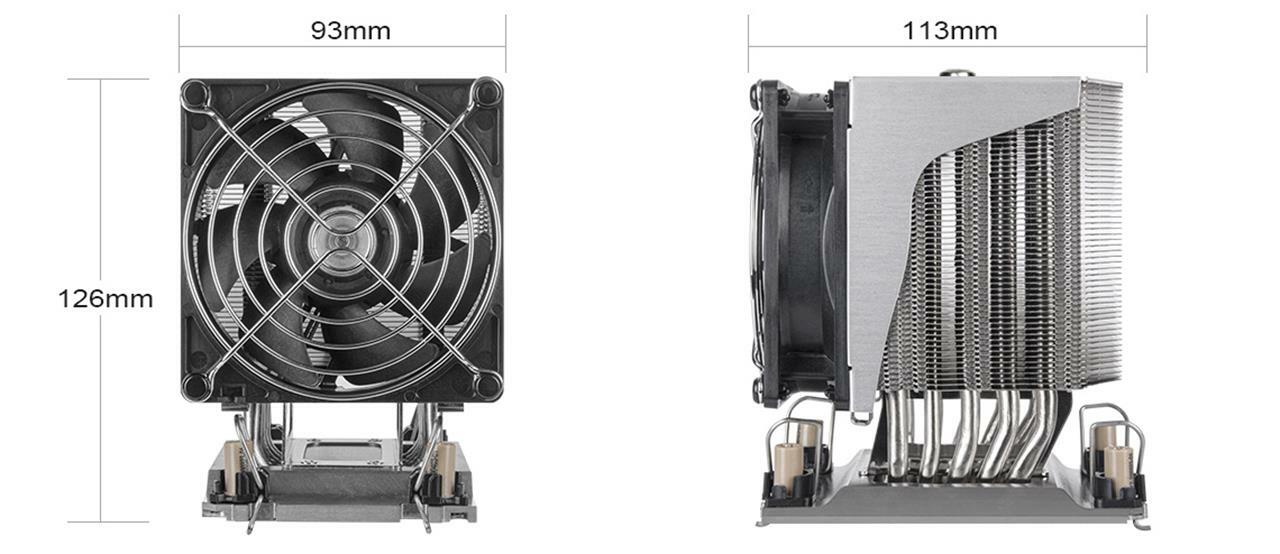 SilverStone XE04-4189 4U CPU Active Heatisnk Fan Cooler for Intel LGA4189 Socket
