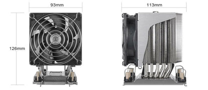 SilverStone XE04-4189 4U CPU Active Heatisnk Fan Cooler for Intel LGA4189 Socket