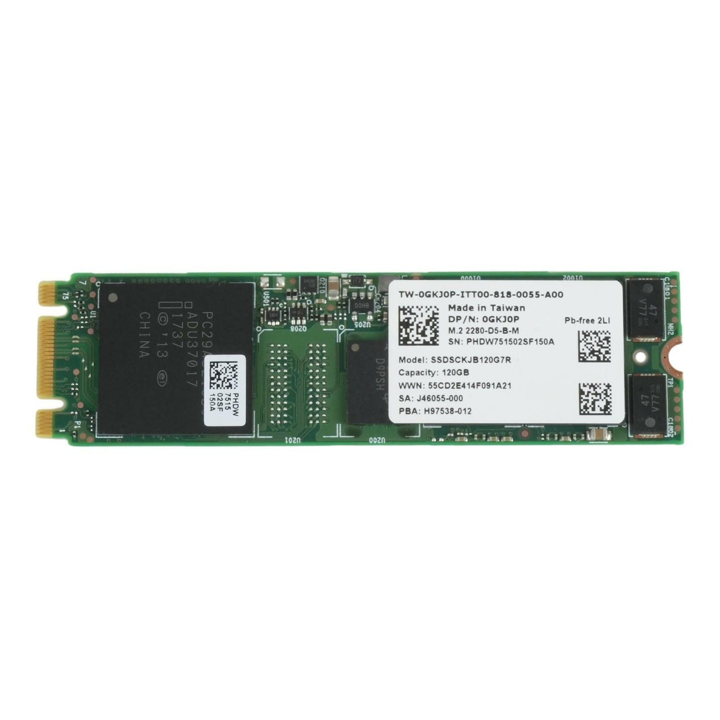 Dell GKJ0P Intel DC S3520 Series 120GB SATA 6Gbps 2280 M.2 SSD 95%