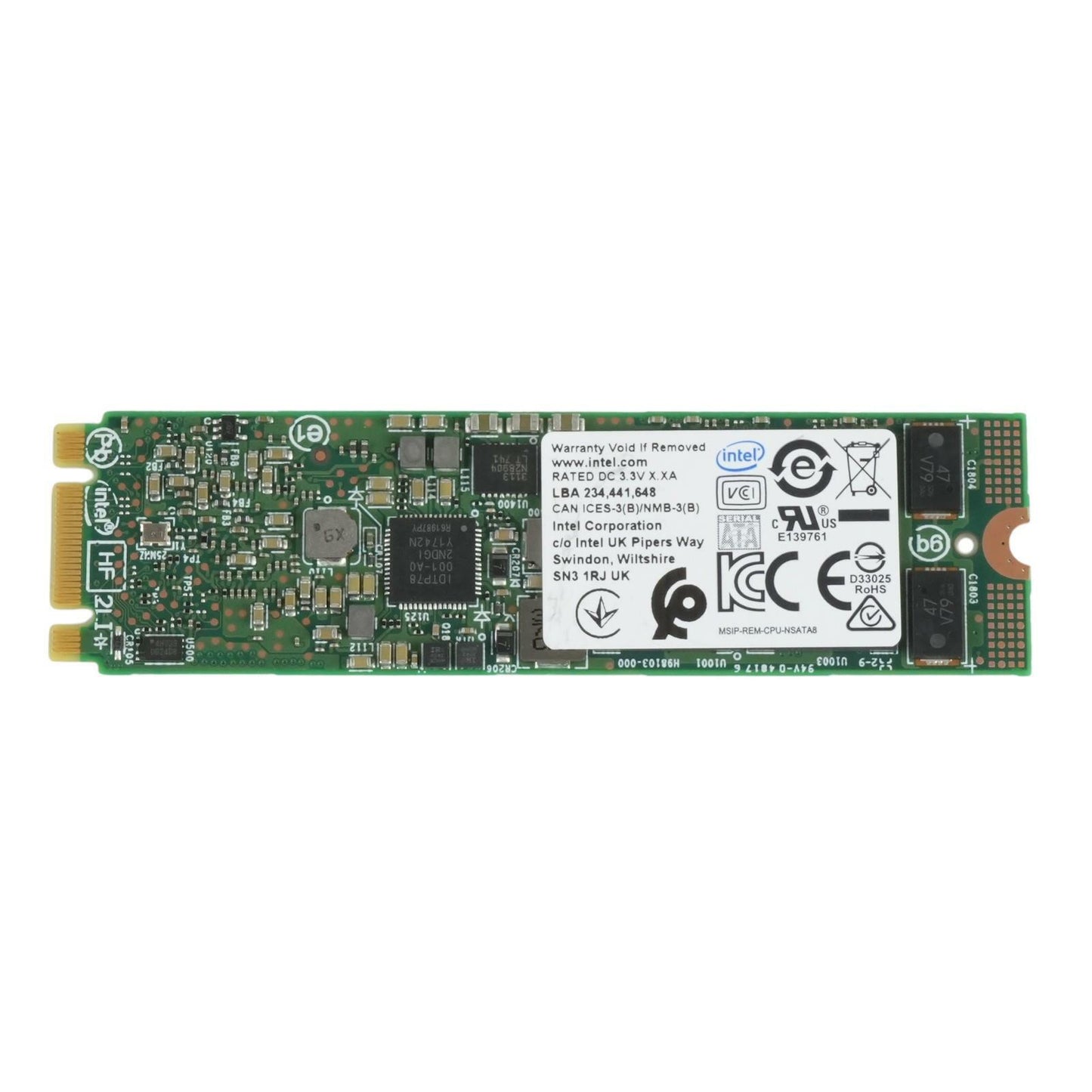 Dell GKJ0P Intel DC S3520 Series 120GB SATA 6Gbps 2280 M.2 SSD 95%