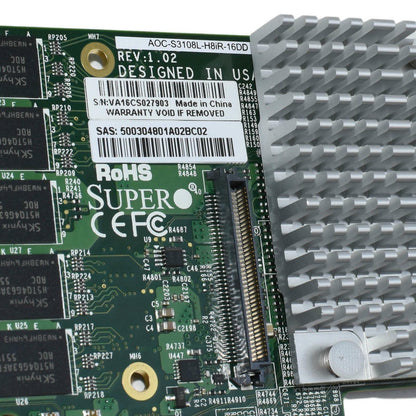 Supermicro AOC-S3108L-H8IR-16DD 2GB 8-Port 12Gbps SAS PCIe 3.0 RAID Controller