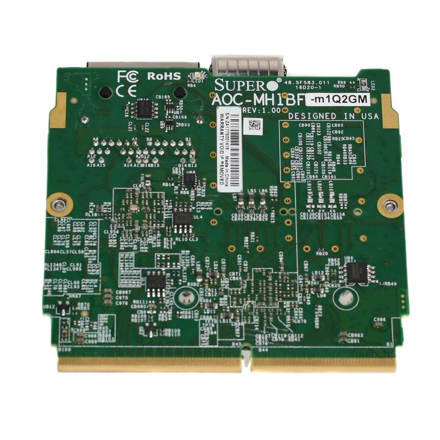 Supermicro AOC-MHIBF-M1Q2GM 2x 1GbE i350 + 1x 56Gbps IB QSFP ConnectX-3 FDR SIOM