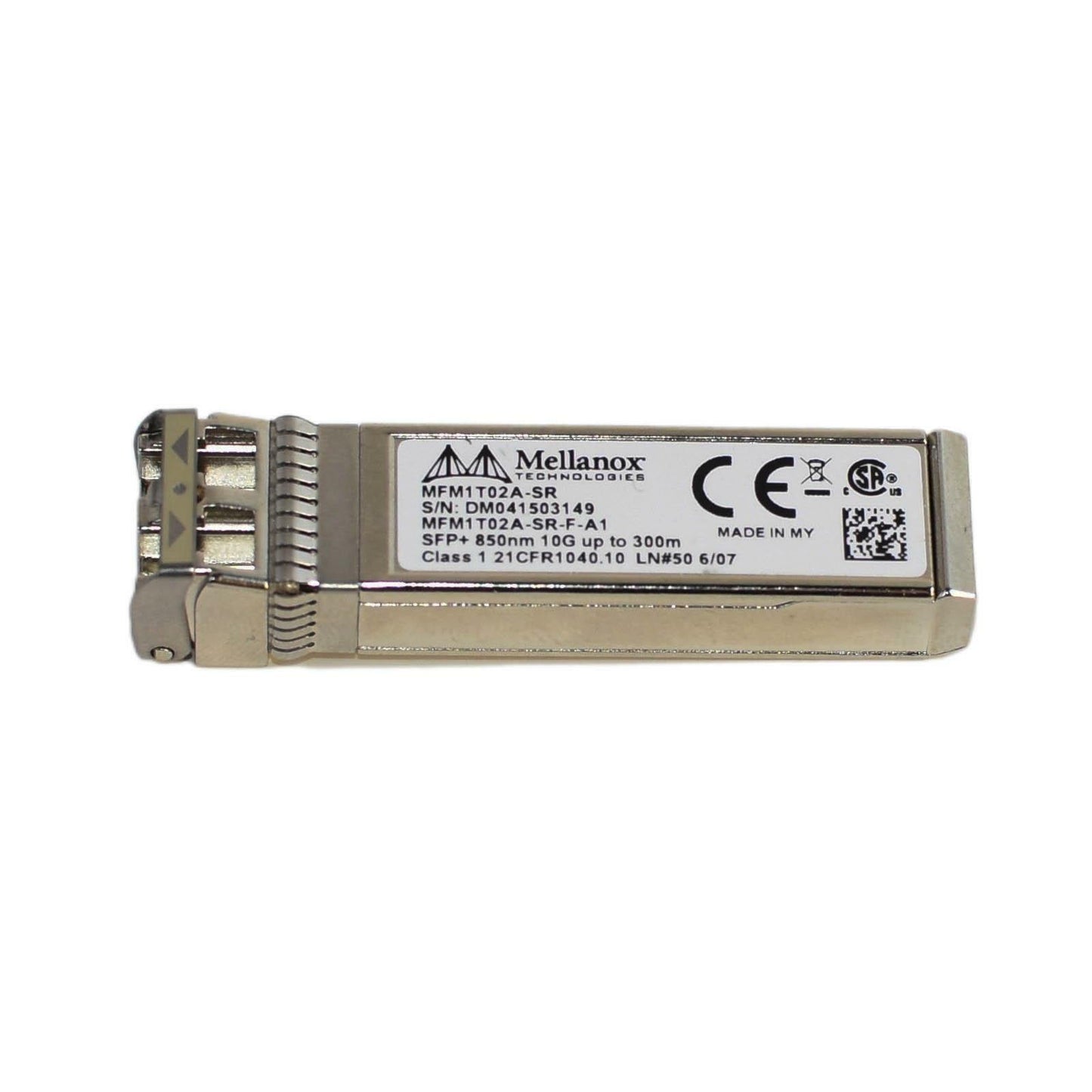 Mellanox MFM1T02A-SR 10GBASE-SR/SW 10Gb/s Duplex SFP+ 850nm Fiber Transceiver