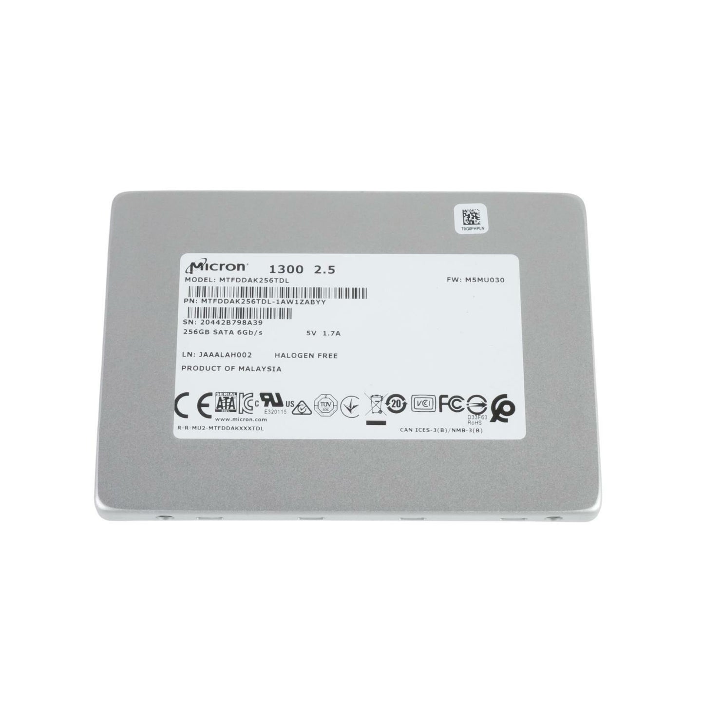 Micron 1300 256GB 2.5" SFF SATA 6GB/s TLC SSD MTFDDAK256TDL-1AW1ZABYY 94%